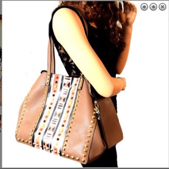 Bohemian Tan Leather 4 Pc Tote Set - Picture 2 of 9